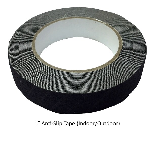 Anti-Slip 60 Grit High Traction Tape- 1" x 25ft- Black